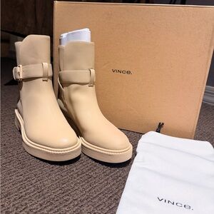 Vince Women's “Kaelyn Le Boot” Cream Ankle Booties